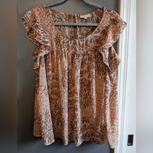 Modcloth, Sheer Floral Top